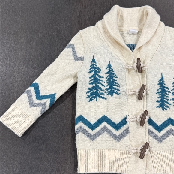 Adorable Baby Gap Shawl Style Cardigan W/ Yeti Design 18-24 Months Toddler - Picture 3 of 7